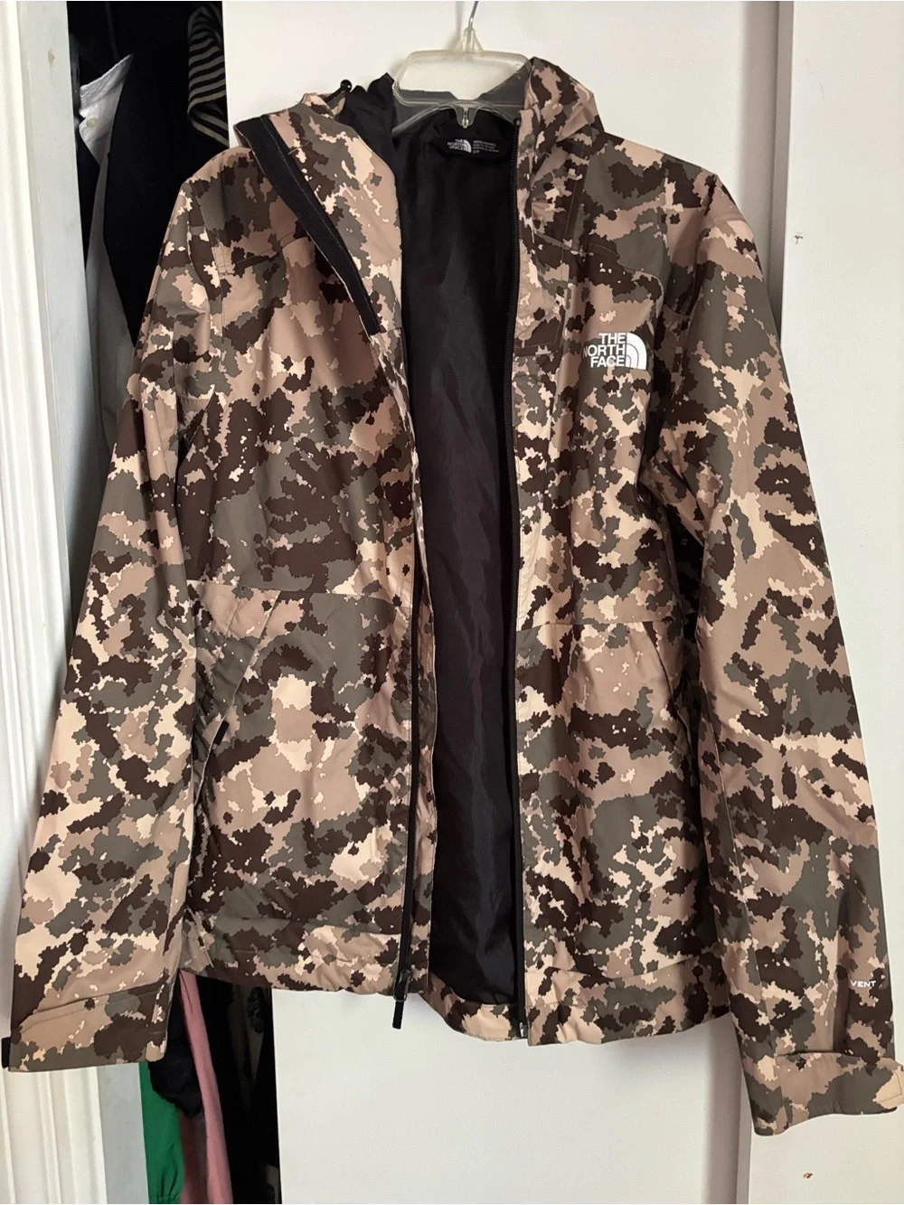 The North Face Brown & Tan Camo Shell Jacket